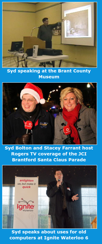Syd Bolton speaking at the Brant County Museum